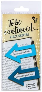 Wskazujące zakładki To be continued Niebieskie - Zakładki do książek - miniaturka - grafika 2