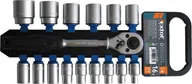 Zestawy narzędziowe - Extol PREMIUM Klucze nasadowe z grzechotką, zestaw 16ks 6529 - miniaturka - grafika 1