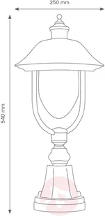 LCD Słupek oświetleniowy 1157, czarny/miedziany - Lampy ogrodowe - miniaturka - grafika 3