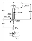 Baterie umywalkowe - Grohe Essence Bateria umywalkowa wysoka brushed cool sunrise 32901GN1 - miniaturka - grafika 1