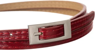 Cavaldi 4U Damski pasek skórzany wąski czarny - Paski - miniaturka - grafika 3