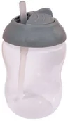 Kubki dla dzieci - FILIBABBA Filibabba Butelka ze słomką Grey - miniaturka - grafika 1