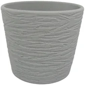 Donice - Cermax Osłonka doniczki 17 cm grafit struktura 81517/GS - miniaturka - grafika 1