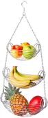 Pudła i pojemniki do przechowywania - Wenko Wiszący kosz "Triago" w kolorze srebrnym na owoce - 33 x 73 x 20,5 cm - miniaturka - grafika 1