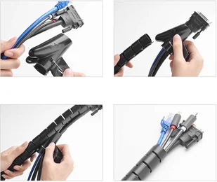 uGreen Organizator kabli w tubie UGREEN LP121 1,5m czarny) 11229 - Maskownice do kabli - miniaturka - grafika 4