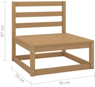 vidaXL 2-cz zestaw wypoczynkowy do ogrodu miodowy brąz sosnowy 805693 - Meble ogrodowe - miniaturka - grafika 10