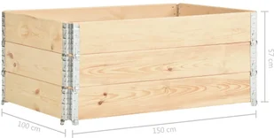 vidaXL Podniesione grządki, 3 szt., 100x150 cm, lite drewno sosnowe - Donice - miniaturka - grafika 6