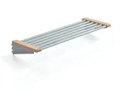 Szafki na buty - AJ Produkty Półka na obuwie JEPPE, 900 mm, brzoza, aluminium - miniaturka - grafika 1