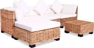 vidaXL Zestaw wypoczynkowy, 14 elementów, naturalny rattan - Meble ogrodowe - miniaturka - grafika 7