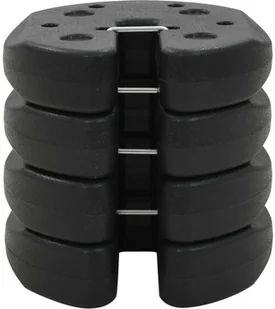 vidaXL Obciążniki do altany, 4 szt., czarne, 220 x 30 mm, beton - Akcesoria do urządzeń ogrodniczych - miniaturka - grafika 7