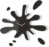 Zegary - FLEXISTYLE Splash nowoczesny zegar ścienny, bez tykania - miniaturka - grafika 1