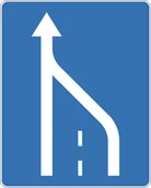 Wyposażenie miejsc publicznych - Znak drogowy informacyjny D-14 Koniec pasa ruchu - miniaturka - grafika 1