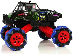 Import LEANToys Auto Terenowe Drift Zdalnie Sterowane 1:16 Zielony 2.4G Obrót 360 Stopni LT-7728-0 - Zabawki zdalnie sterowane - miniaturka - grafika 2