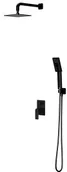 Stelaże i zestawy podtynkowe do WC - Omnires SYSBA10BL BARETTI system prysznicowy podtynkowy czarny mat - miniaturka - grafika 1