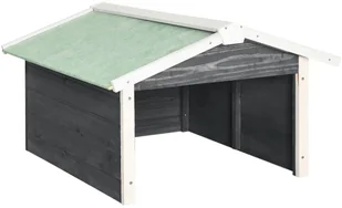 vidaXL Lumarko Garaż dla kosiarki robotycznej, 72x87x50, szaro-biały, jodła 170879 - Pozostałe narzędzia ogrodowe - miniaturka - grafika 2