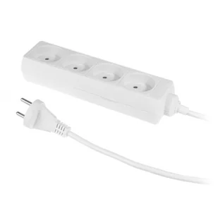 PLAST-ROL Listwa zasilająca PLAST-ROL Przedłużacz 4-gniazda b/u 10A 3m biały PS-460 W-97478) W-97478 - Listwy zasilające - miniaturka - grafika 2