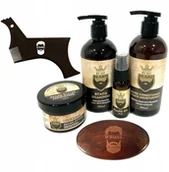 Kosmetyki i akcesoria do pielęgnacji brody - Zestaw Do Brody Kosmetyki + Szczotka + Szablon - miniaturka - grafika 1