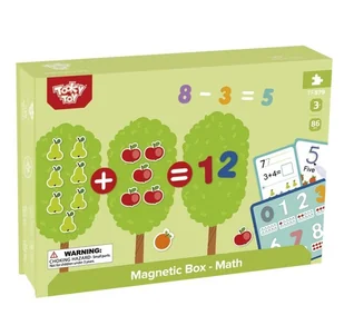 Tooky Toy Lumarko Drewniana Gra Magnetyczna Układanka Dla Dzieci Nauka Liczenia Owoce Liczby 81 El.! TF879 Lek - Układanki dla dzieci - miniaturka - grafika 2