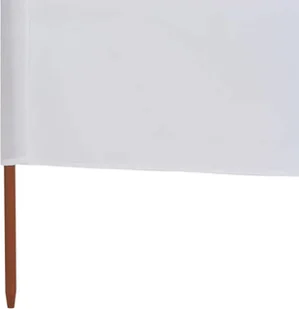 vidaXL Parawan 3-skrzydłowy z tkaniny, 400 x 120 cm, biały - Markizy - miniaturka - grafika 6