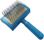 Szczotki i furminatory - Lessie-Land Duża i twarda szczotka pudlówka z wyprofilowaną częścią roboczą - miniaturka - grafika 1