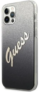 Guess Glitter Gradient Script Etui na iPhone 12 / iPhone 12 Pro czarny GUHCP12MPCUGLSBK - Etui i futerały do telefonów - miniaturka - grafika 12