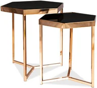 Ławy i stoliki kawowe - Signal Zestaw ław MILOS Signal Czarny + szampan [Wysyłka 2020-05-13] MILOCCZS - miniaturka - grafika 1