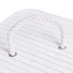 Lumarko Lumarko Kosz narożny na pranie bambusowy 60L biało-szary 5902340318324  Goc - Kosze na bieliznę - miniaturka - grafika 5