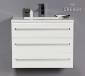 Szafki łazienkowe - Szafka z umywalką ceramiczną 80/39/3/800 seria Fokus B FKS-B-U80/39/3+ Clever800 - miniaturka - grafika 1