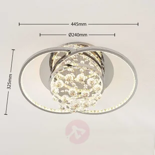 Lucande Lucande Keely lampa sufitowa LED kryształ, 44,5 cm - Lampy sufitowe - miniaturka - grafika 4