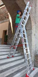 Faraone 996 99674977 Drabina aluminiowa 3x15 z adaptacją na schody wysokość robocza 12,00m) 74977-uniw - Drabiny Faraone 996 99674977 Drabina aluminiowa 3x15 z adaptacją na schody wysokość robocza 12,00m) 74977-uniw - Drabiny - miniaturka - grafika 1