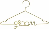 Wesele i ślub - Party Deco Metalowy wieszak Groom złoty - 1 szt. WI2-019ME - miniaturka - grafika 1