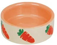 Akcesoria dla gryzoni - Nobby 73629 koryto "Carrot", 125 ML, ceramiczna beżowa/pomarańczowy 73629 - miniaturka - grafika 1