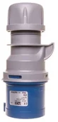 Kostki, złączki, wtyczki - PCE Polska sp. z o.o. Wtyczka przenośna 32A 3P 400V niebieska IP44 TURBO SHARK 023-6TT - miniaturka - grafika 1