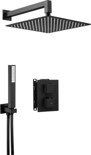 Deante Zestaw prysznicowy KOMPLET PODTYNKOWY NATRYSKOWY NERO Z BOXEM TERMOSTATYCZNYM KWADRATOWY BXYZNEAT - Zestawy prysznicowe - miniaturka - grafika 4