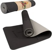 Maty do ćwiczeń - Springos Mata do ćwiczeń 183 cm czarno-szara - miniaturka - grafika 1