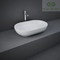 Umywalki - RAK Ceramics Ceramics FEELING UMYWALKA SLIM NABLATOWA OWALNA 55X35 CM BIAŁY MAT (500) FEECT5500500A - miniaturka - grafika 1