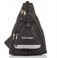 Plecaki - Czarny Plecak Miejski Na Jedno Ramię- 4033-BL - miniaturka - grafika 1