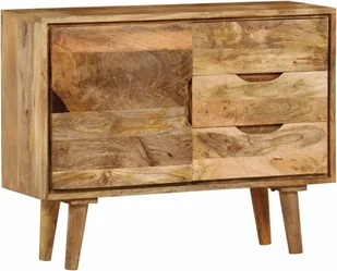 vidaXL Szafka z litego drewna mango, 90 x 40 x 69 cm - Komody - miniaturka - grafika 3