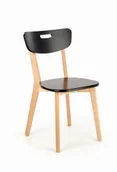 Krzesła - Brzost NIKO czarne (134) KBNI1BUK/134B0 - miniaturka - grafika 1