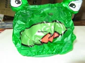 Pływanie - CZEPEK KĄPIELOWY -ZABAWNA ZIELONA ŻABKA - miniaturka - grafika 1