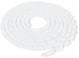 Qoltec Organizer Organizer do kabli 16mm | 10m | biały/transparentny 52263 52263 - Tuning komputera - akcesoria - miniaturka - grafika 2