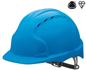 Akcesoria BHP - JSP Kask ochronny  eVo2 Mid Peak wentylowane, różne kolory, niebieski AJF030-000-500 - miniaturka - grafika 1