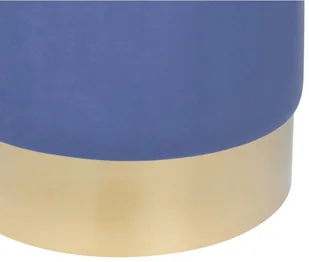 Beliani Puf welurowy  39 cm niebieski SOPHIA - Pufy i podnóżki - miniaturka - grafika 5