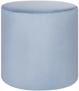 Beliani Puf welurowy 47 cm niebieski LOVETT - Taborety i hokery - miniaturka - grafika 2
