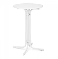 Wyposażenie lokali gastronomicznych - Royal Catering Stolik barowy - biały - składany - 70 cm - 110 cm CATERING 10011470 RC-BIS70FW - miniaturka - grafika 1