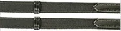 Akcesoria jeździeckie - HKM SPORTS EQUIPMENT 46859100 Cugle tkane gumą, M, czarne 46859100 - miniaturka - grafika 1