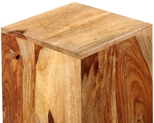 vidaXL Stojak na kwiaty, 3 elementy, lite drewno sheesham, brązowy - Donice - miniaturka - grafika 5