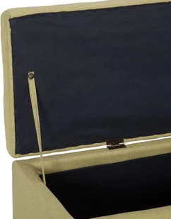 vidaXL Ławka ze schowkiem, 116 cm, zielona, poliester vidaXL - Ławki do przedpokoju - miniaturka - grafika 7