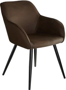 tectake Krzesło Marilyn - ciemnobrązowo-czarne 403668 - Krzesła tectake Krzesło Marilyn - ciemnobrązowo-czarne 403668 - Krzesła - miniaturka - grafika 1