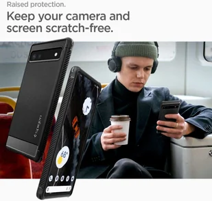 Spigen RUGGED ARMOR GOOGLE PIXEL 6A MATTE BLACK 8809811860405-ACS04476 - Etui i futerały do telefonów - miniaturka - grafika 17